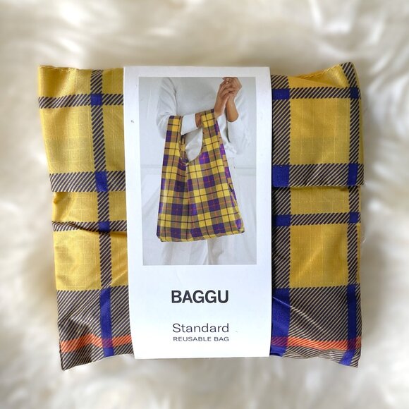 NWT Standard Baggu - Yellow Tartan - Picture 2 of 3